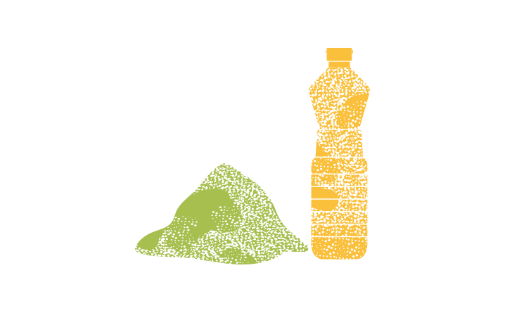 Pictogramme qui représente une bouteille et un torchon
